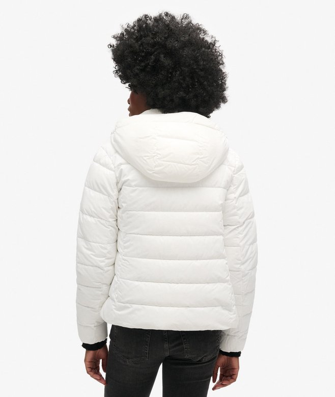 Hooded Microfibre Padded Jacket
