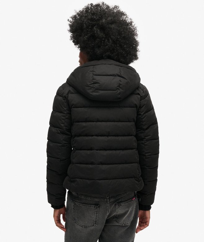 Hooded Microfibre Padded Jacket
