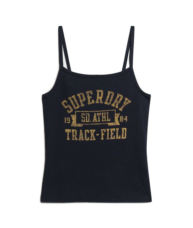 Athletic College Graphic Rib Cami Top