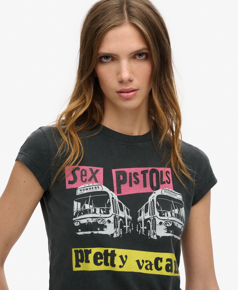 womens Sex Pistols Limited Edition Cap Sleeve T-shirt in Heavy Amp