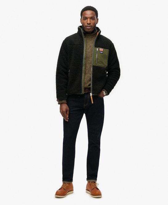Superdry - Veste polaire à fermeture éclair - Noir