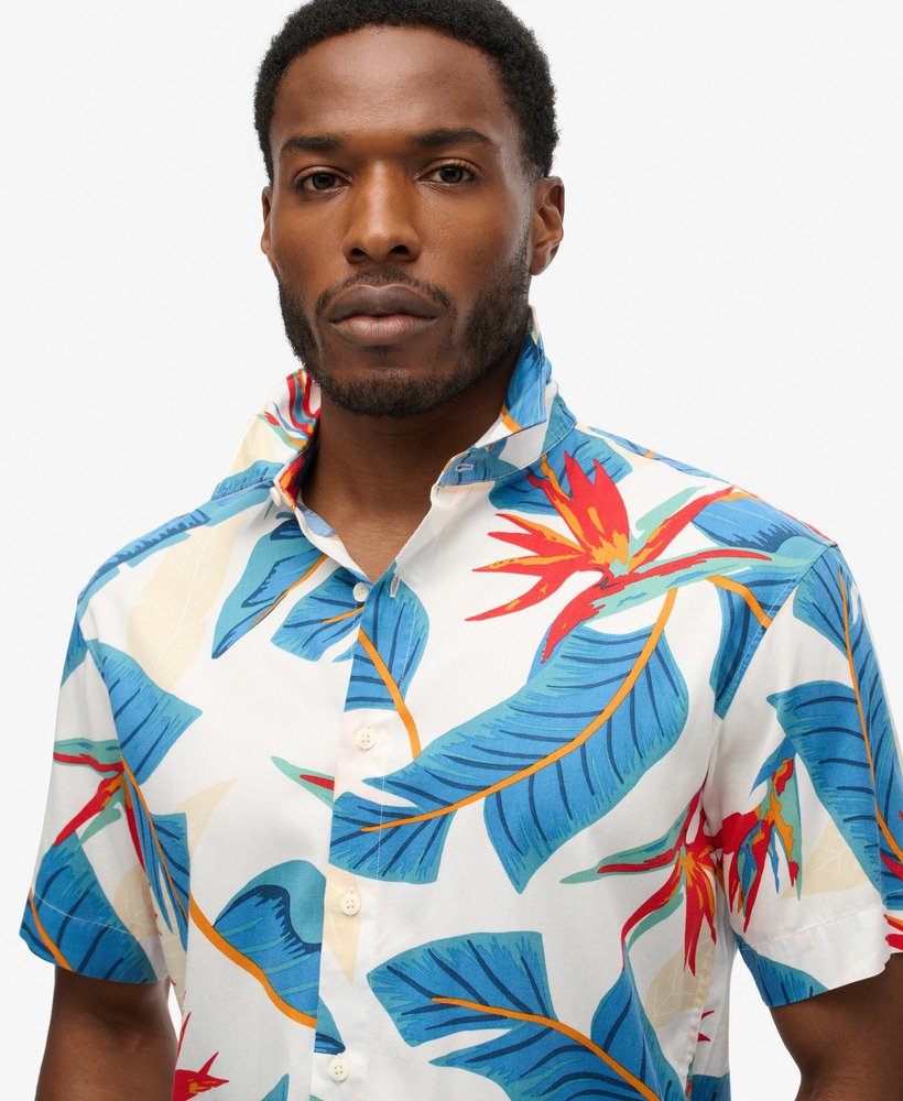 mens Hawaiian Shirt in Optic Paradise | Superdry US