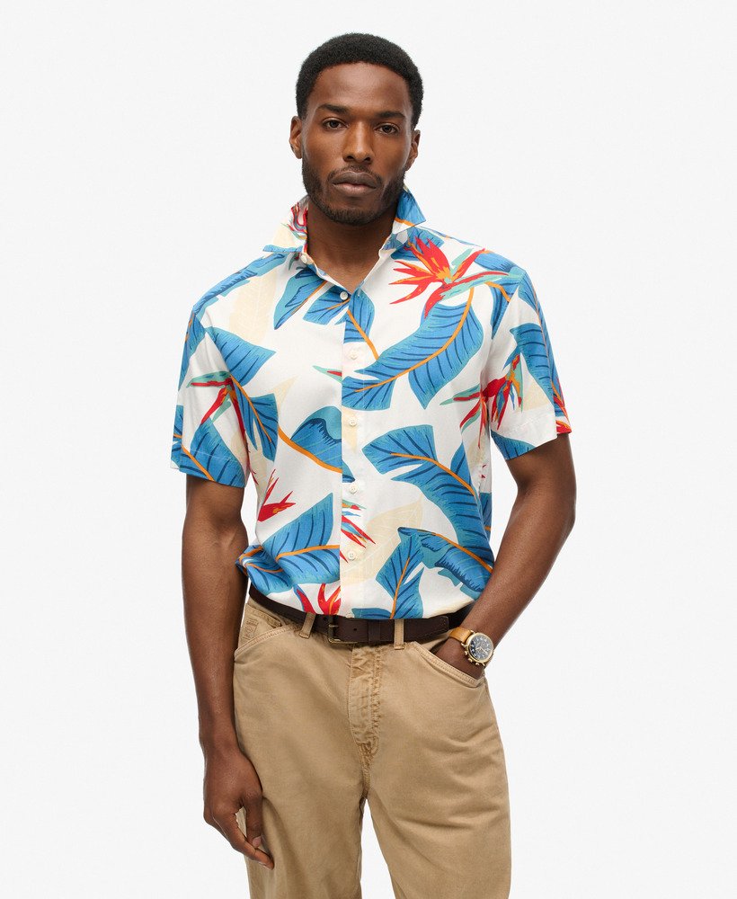 mens Hawaiian Shirt in Optic Paradise | Superdry US