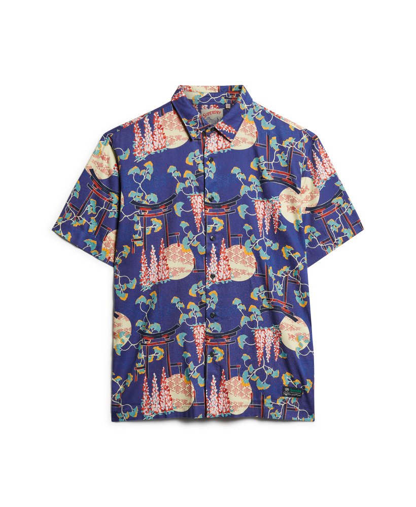 Hawaii 　『GUY ROVER』　751460B8 mens Hawaiian Shirt in WISTERIA BLUE | Superdry US