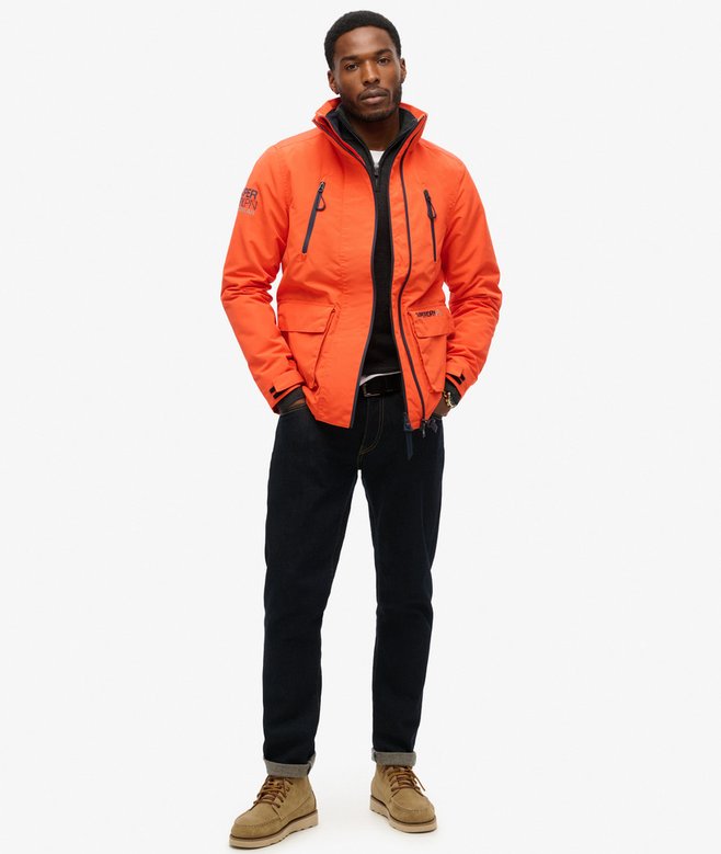 Orange Winterjacke Superdry Herren Sale Superdry EXPEDITION HOODED
