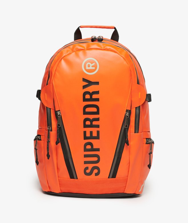 womens Tarp Rucksack in Bold Orange/Pelican | Superdry US display picture 2