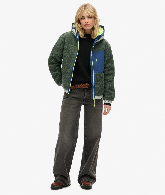 Superdry Veste Ski Femme Black Friday Vintage Hooded Sherpa Jacket