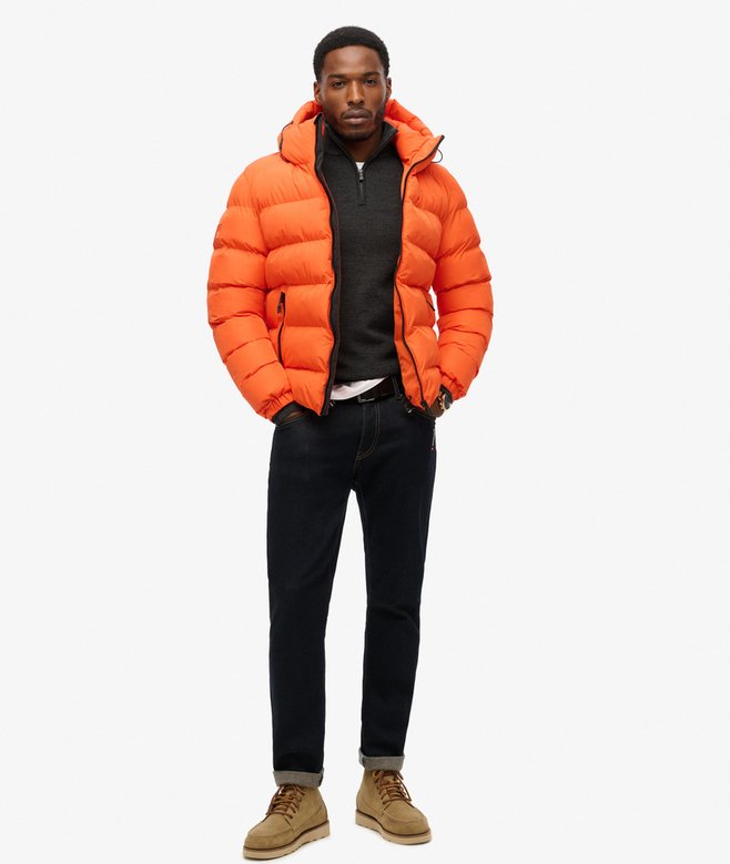 Hooded Sports Puffer Jacket