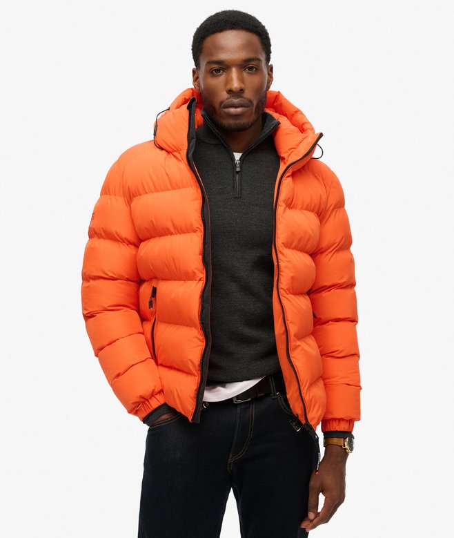 Hooded Sports Puffer Jacket