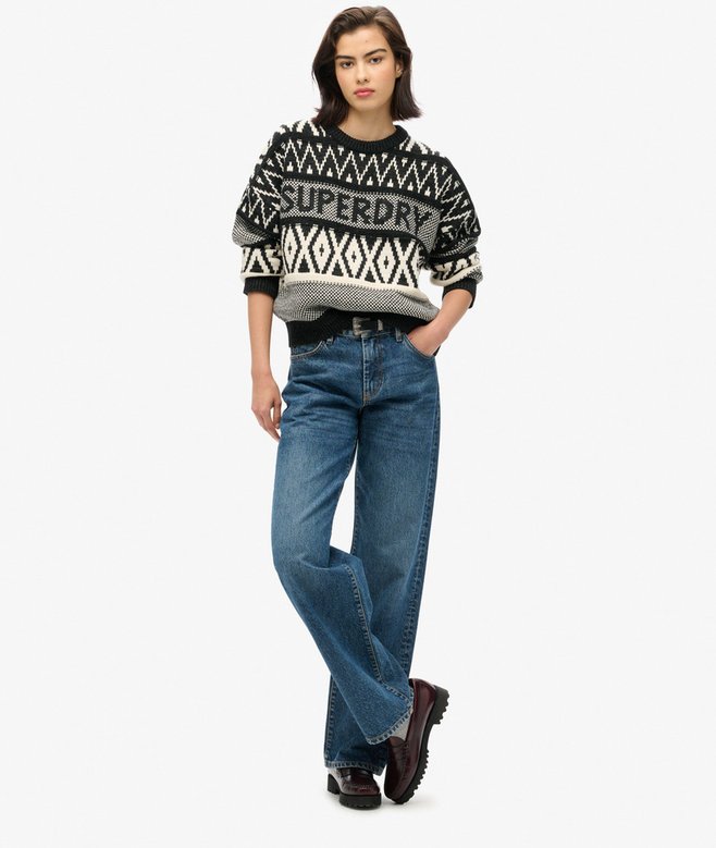 Branded Pattern Crew Jumper