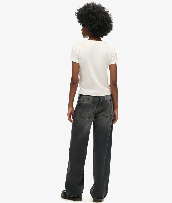 Mid Rise Wide Leg Jeans