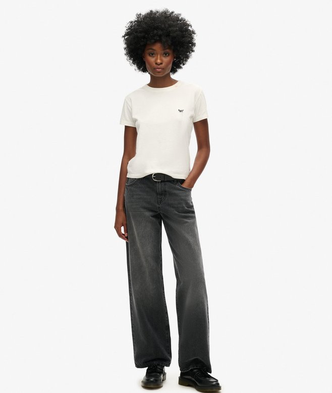 Mid Rise Wide Leg Jeans