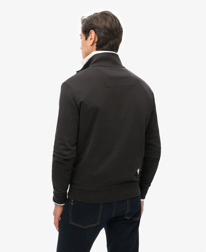 mens Core Logo Half Zip Sweatshirt in Black | Superdry UK