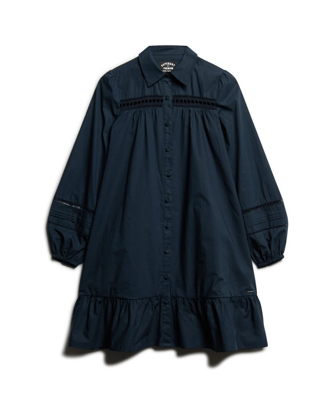 Lace Mix Shirt Dress