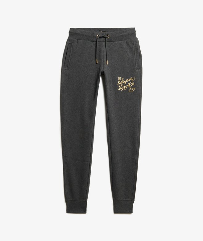 Luxe Metallic Logo Slim Joggers