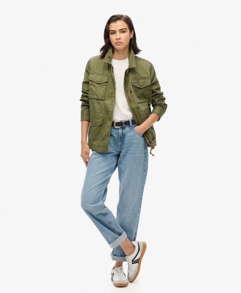 womens Military M65 Lined Jacket in Burnt Olive | Superdry US