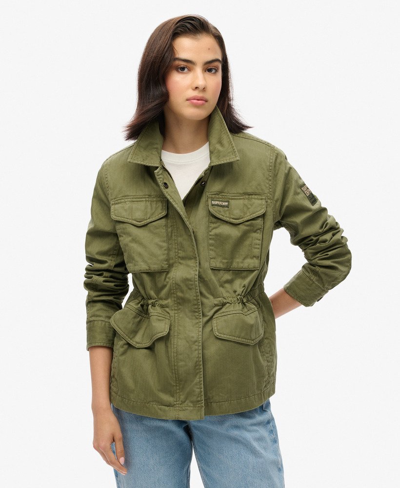 womens Military M65 Lined Jacket in Burnt Olive | Superdry US