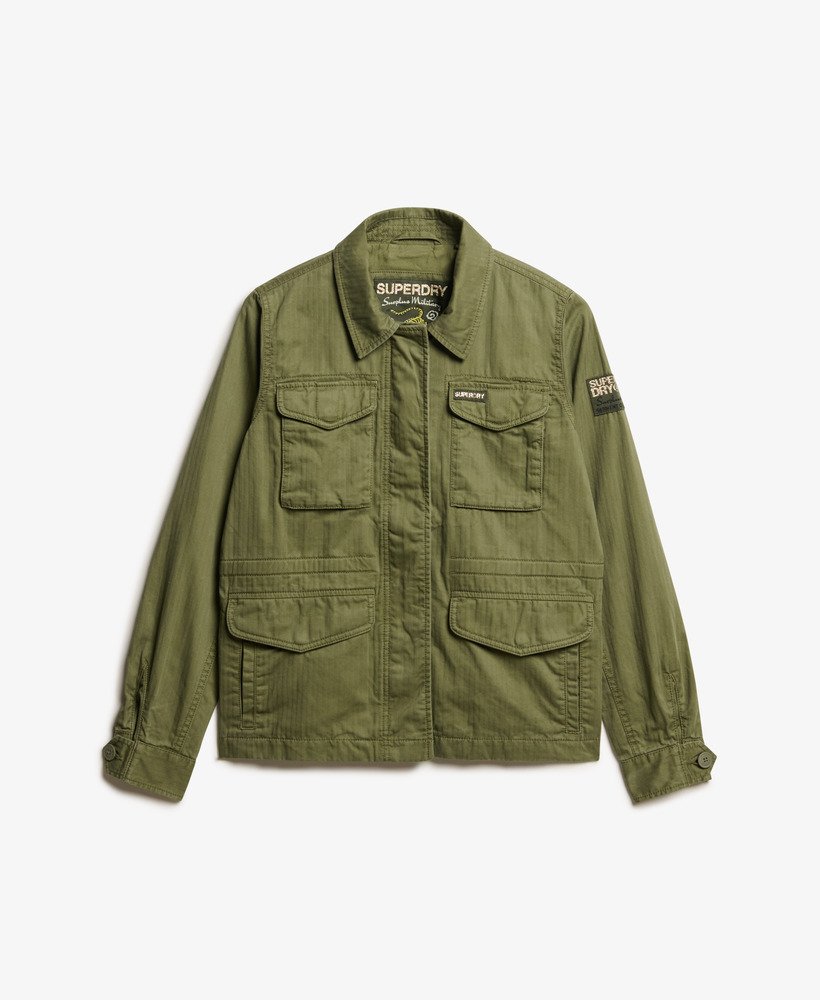 womens Military M65 Lined Jacket in Burnt Olive | Superdry US