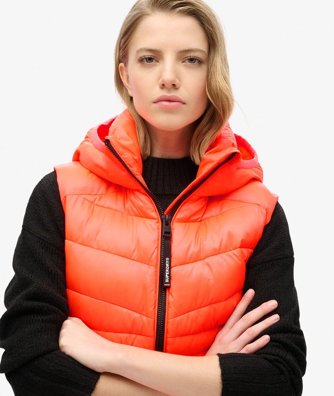 Hooded Fuji Quilt Padded Gilet (1) 1 out of 5 stars, 1 reviews More Colours Available Price £42.49 Price reduced from £84.99 to You Save 50%