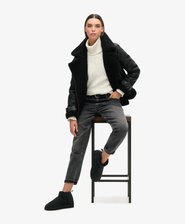 Suede Sherpa Mini Boots