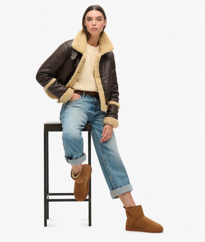Suede Sherpa Ankle Boots More Colours Available Price £66.49 Price reduced from £94.99 to You Save 30%