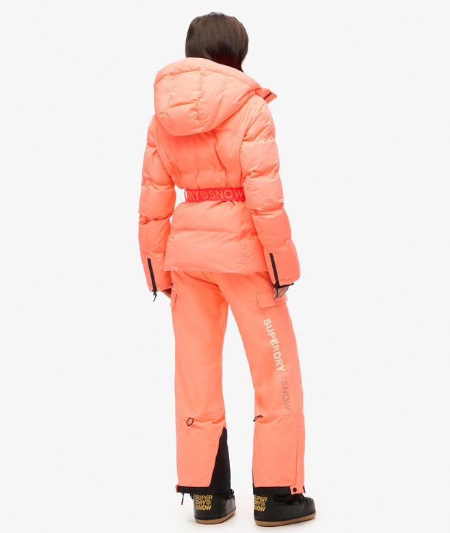 Pink Superdry Ski Jacket Superdry Slim Snow Puffer Jacket Womens