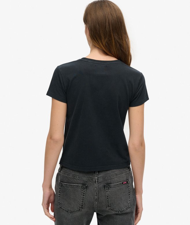 Embellished Poster Fitted T-Shirt