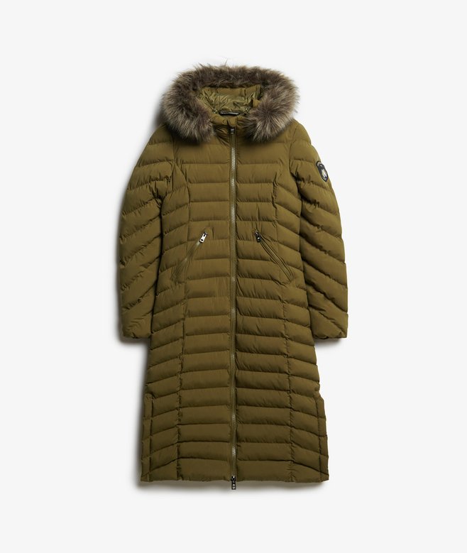 Fuji Faux Fur Hooded Longline Jacket