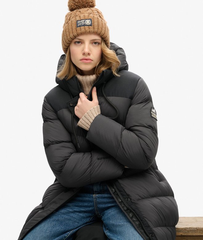Rip-Stop Longline Puffer Coat