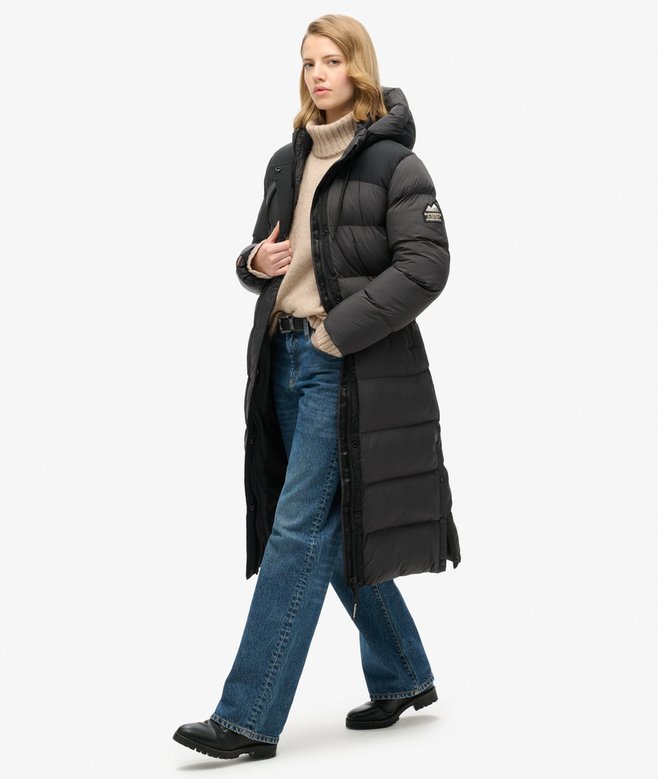 Rip-Stop Longline Puffer Coat