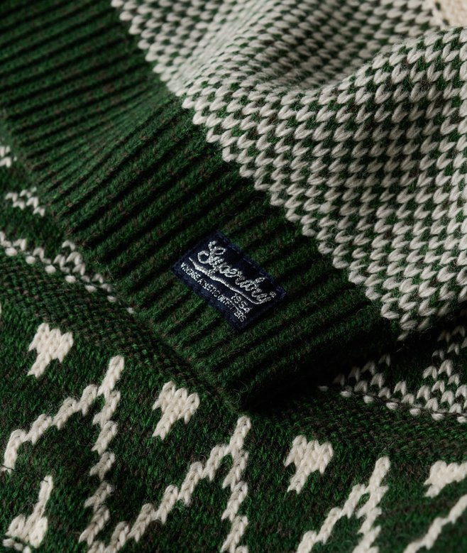 Branded Pattern Crew Jumper