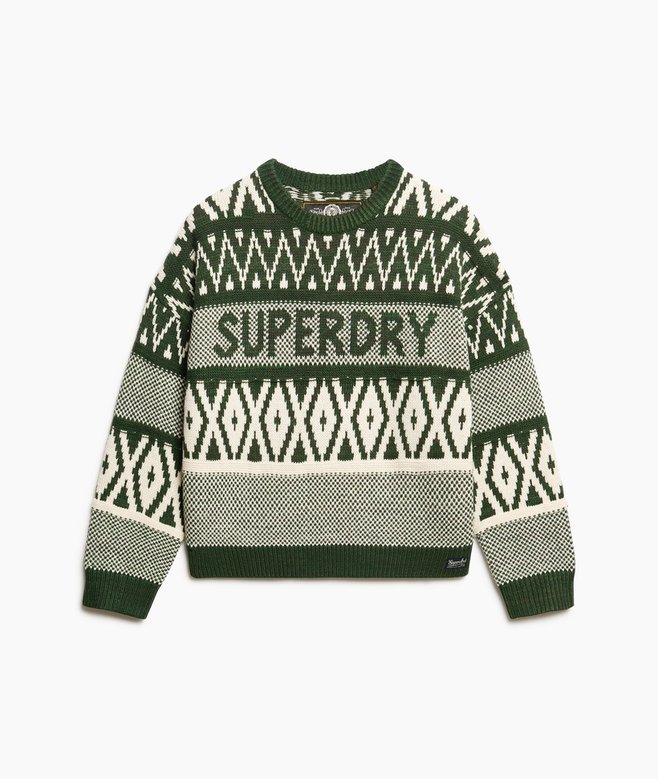 Branded Pattern Crew Jumper