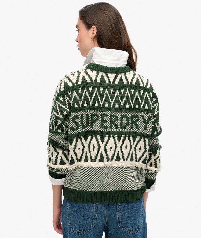 Branded Pattern Crew Jumper