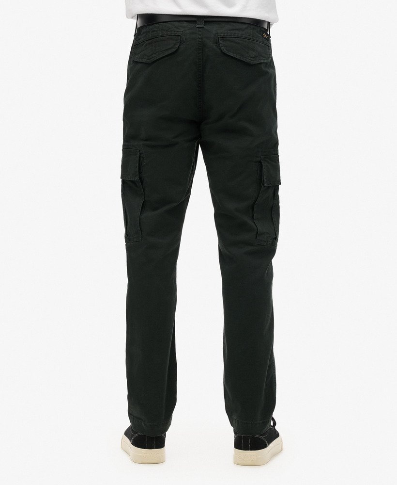 mens Organic Cotton Core Cargo Pants in Washed Black