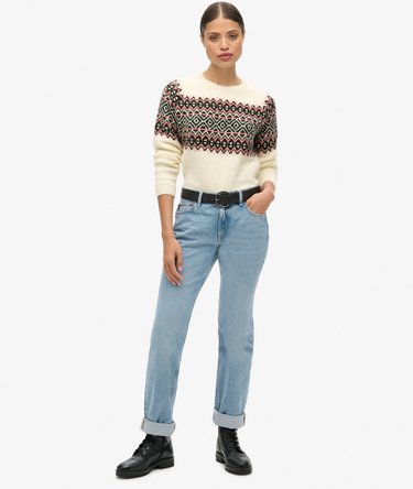 Fairisle Pattern Crew Jumper Image 2