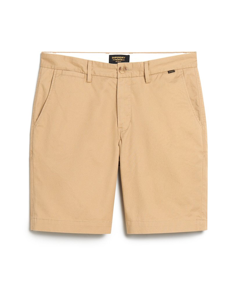 mens Stretch Chino Shorts in Shaker Beige | Superdry UK