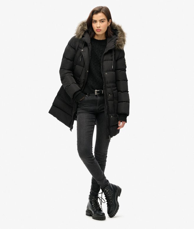 Everest Mid Faux Fur Puffer Coat