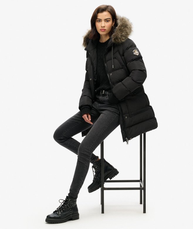 Everest Mid Faux Fur Puffer Coat