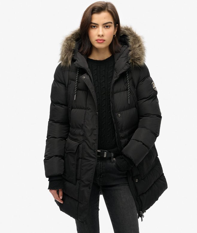 Everest Mid Faux Fur Puffer Coat