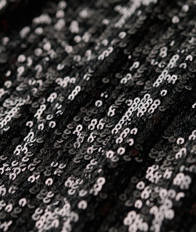 Cowl Halter Neck Sequin Top