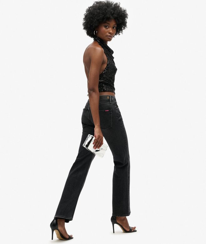 Cowl Halter Neck Sequin Top