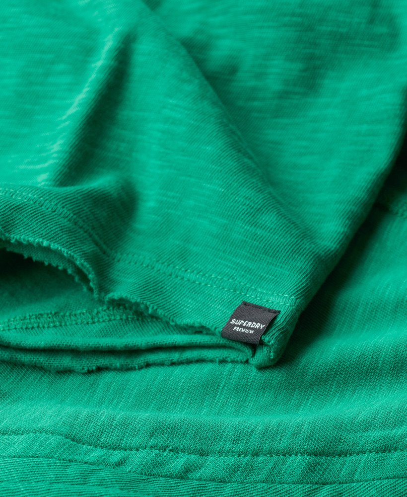 womens Long Sleeve French Terry Top in DROP KICK GREEN | Superdry US