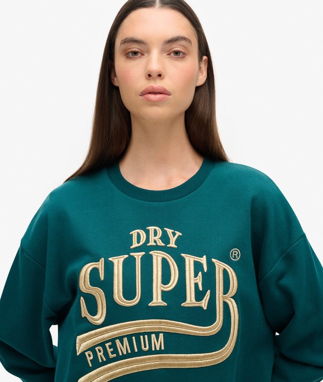 Luxe Metallic Logo Sweat Dress