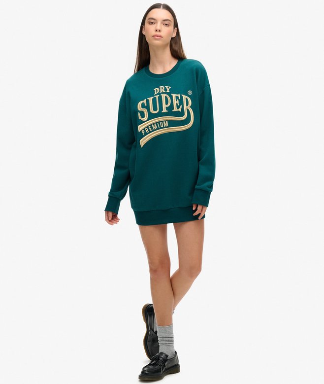 Luxe Metallic Logo Sweat Dress