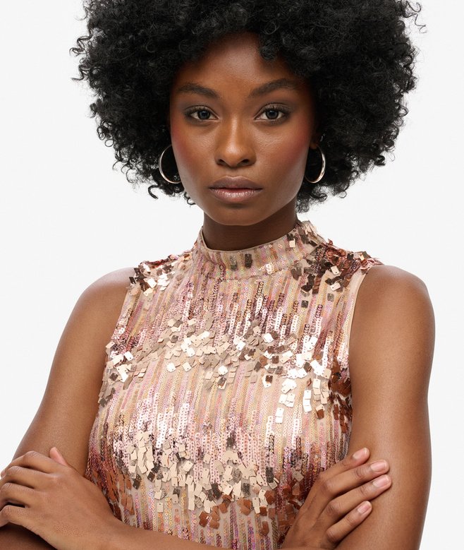A-Line SL Sequin Mini Dress