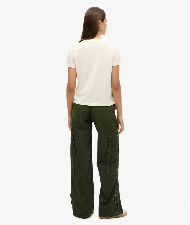 Low Rise Wide Leg Cargo Pants