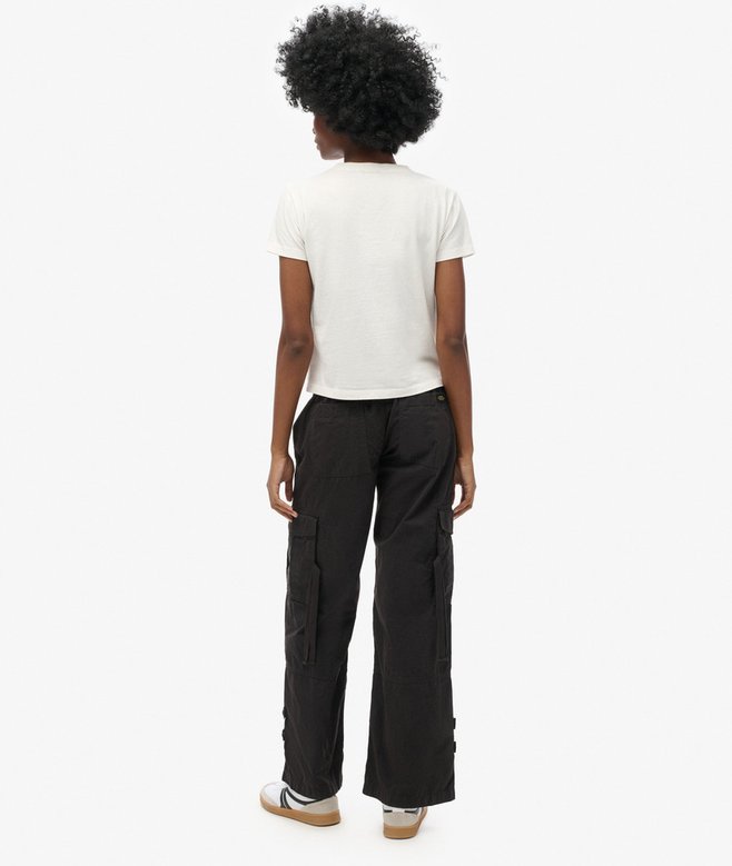 Low Rise Wide Leg Cargo Pants