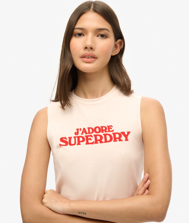 Sport Luxe Graphic Fitted Tank Top