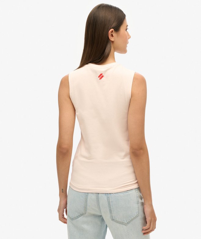 Sport Luxe Graphic Fitted Tank Top