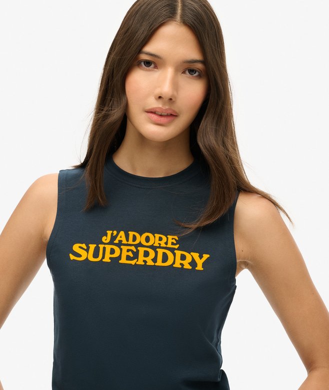 Sport Luxe Graphic Fitted Tank Top